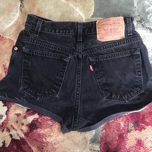 Vintage Levi Black Denim Shorts